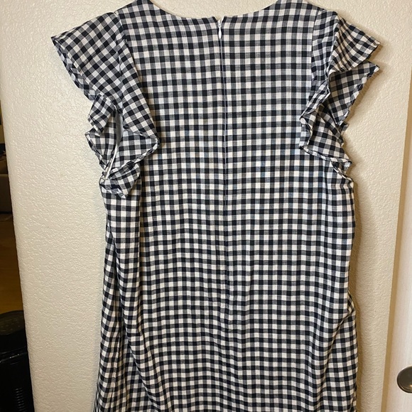 Madewell Black and White Gingham Checkered Sun Dress - Picture 6 of 6